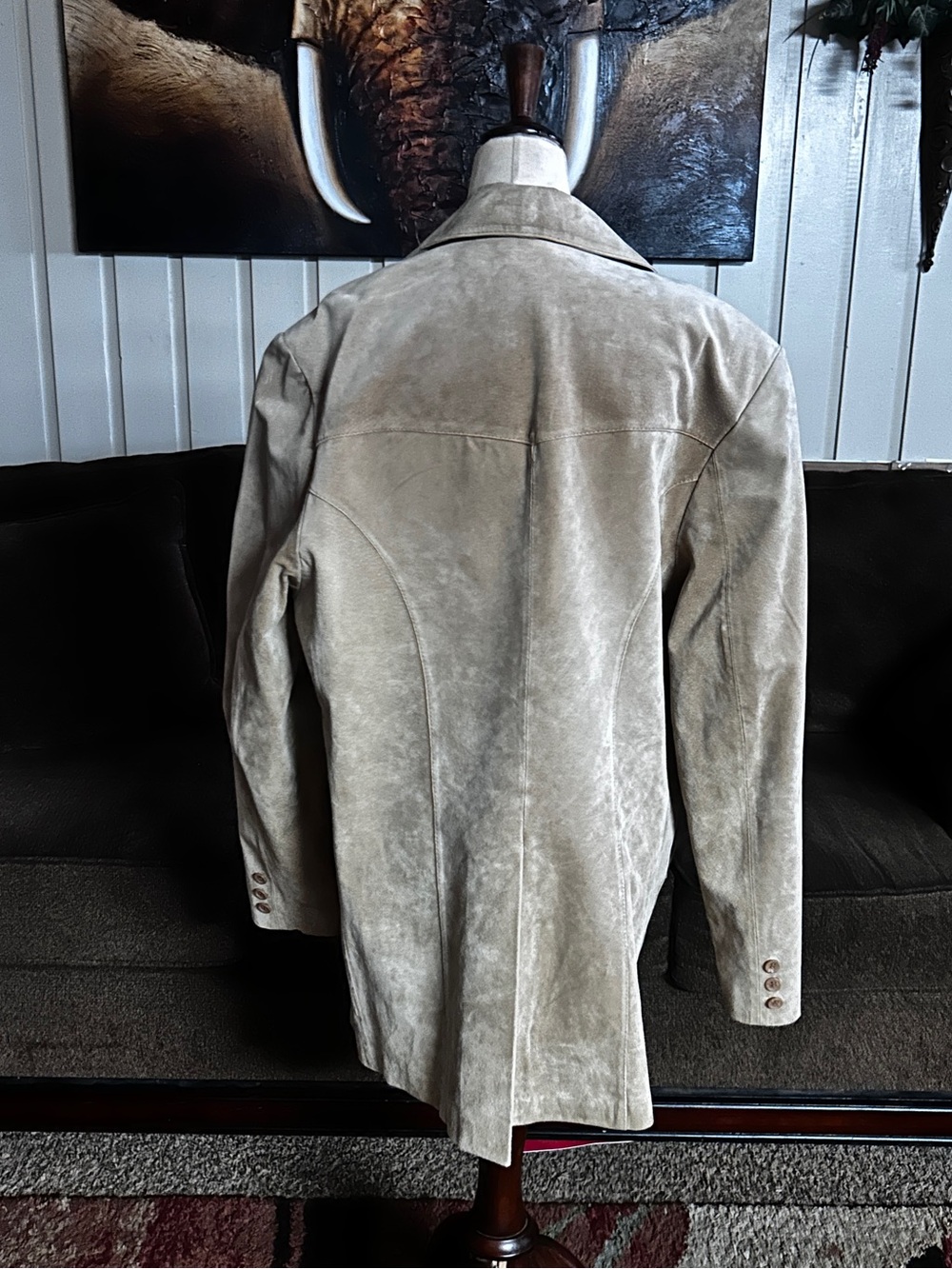 Scully ~ Men's Size 42 (X-Large) ~ Beige ~ Leather Suede Blazer Jacket - Picture 14 of 16